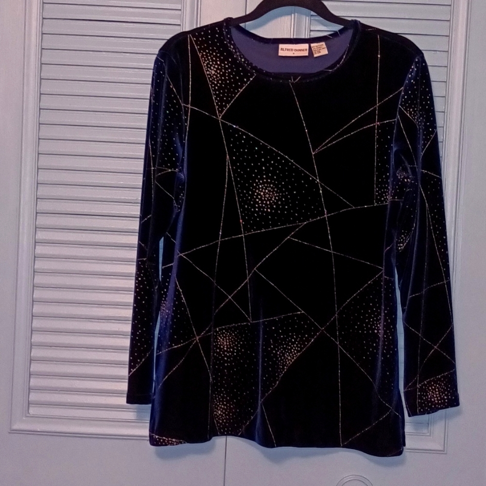 Alfred Dunner velvet evening top